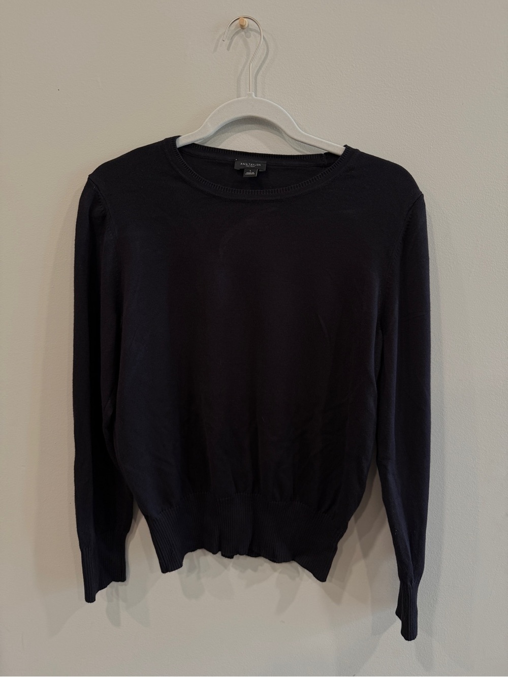 Ann Taylor Black Crewneck Sweater